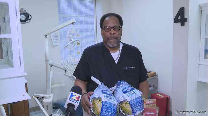 Baton Rouge dentist gives back to community by donating turkeys, Rouse's gift cards for Thanksgiving