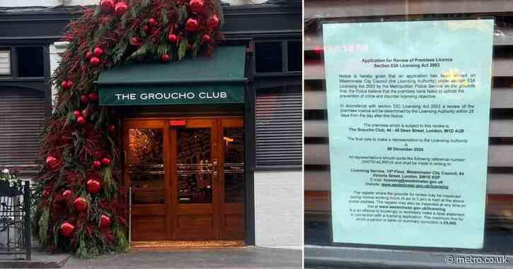 Iconic London club loved by celebrities closed over ‘serious crime’ allegation