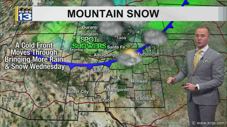 Highs winds continue tonight, with rain and snow in parts of New Mexico Wednesday