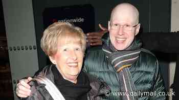 Beaming Matt Lucas, 50, enjoys a night out with his lookalike mum Diana at the Mazz Murray: The Music of Dusty Springfield press night