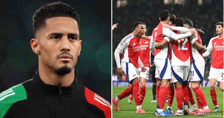 William Saliba says Arsenal team-mate is ‘top three’ in the world after Sporting win