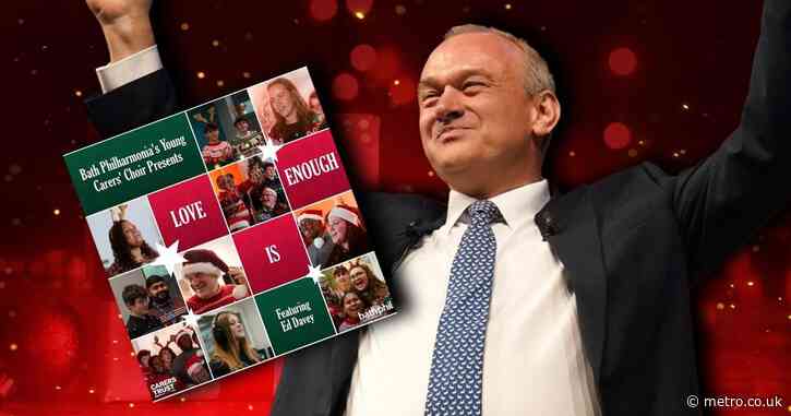 Lib Dem leader Ed Davey aims for Christmas number one with charity single