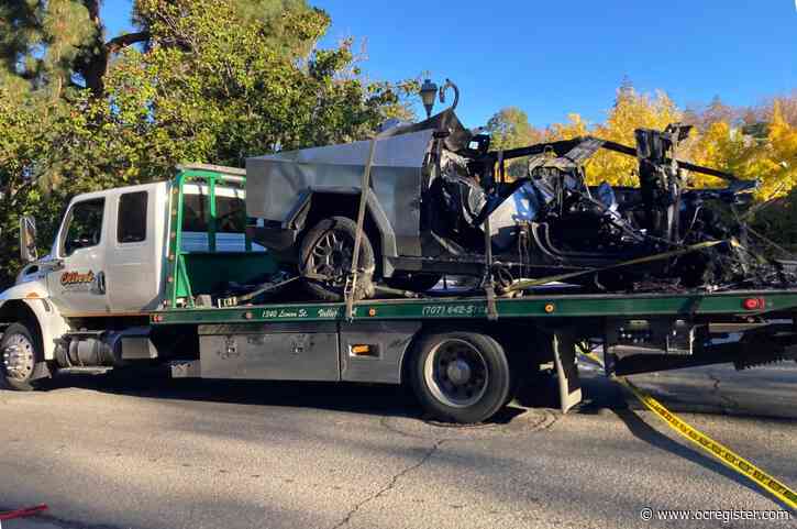 3 killed, 1 seriously injured in fiery Tesla Cybertruck crash in Northern California