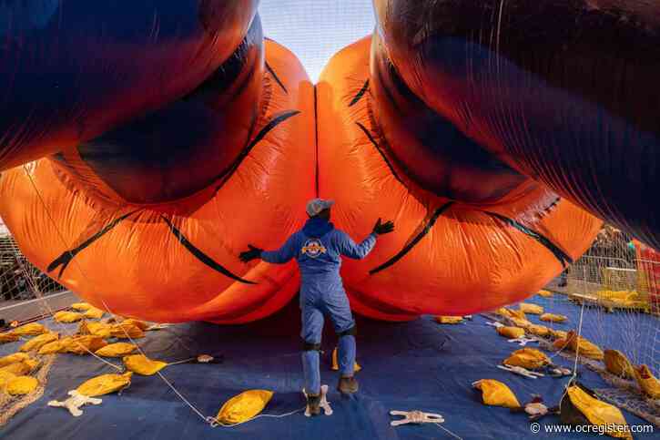 Massive balloons take shape ahead of the Macy’s Thanksgiving Day Parade