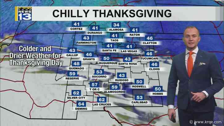 Dry, but cool weather for Thanksgiving Day