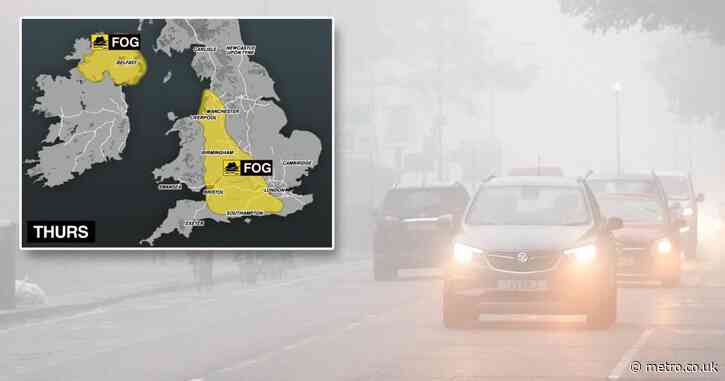 UK flights cancelled after weather turns grey with fog warnings in place