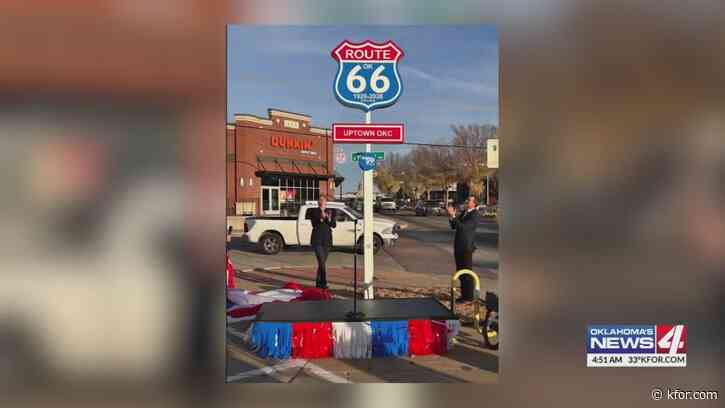 Centennial Route 66 sign unveiled along NW 23rd