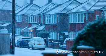 Heavy snow forecast across UK cities including Newcastle with up to 19cm per hour expected