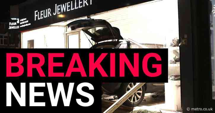 Ram raiders drive Range Rover into shop and flee with bags full of jewellery