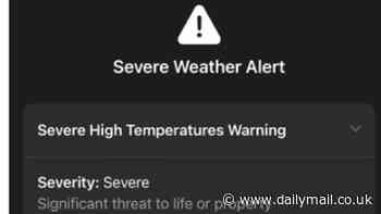 Met Office feeling the heat over 'severe high temperatures warning' for 'significant threat to life' accidentally sent to phones despite -11C chill after backlash over storm forecasting