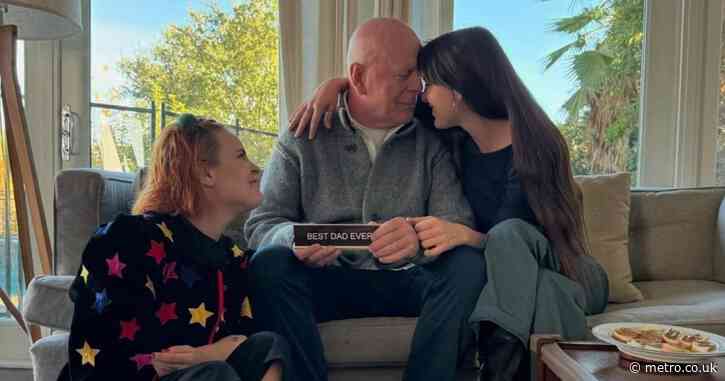 Bruce Willis shares sweet moment with daughters in rare snap after dementia diagnosis