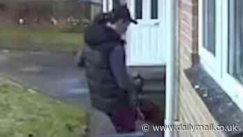 Shocking moment man kicks and whips his pet dog - then turns on neighbour who is trying to get justice for the animal