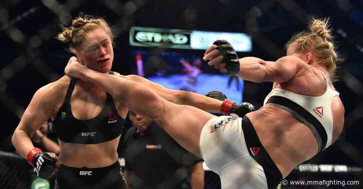 Watch UFC’s all-time biggest upsets, including Holly Holm’s iconic head kick knockout of Ronda Rousey