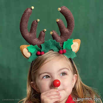 Holly Reindeer Headband