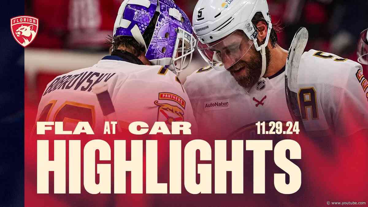 Panthers at Hurricanes Highlights | 11.29.24