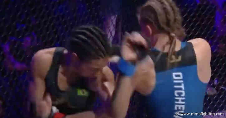 Watch Dakota Ditcheva’s brutal body shot knockout of Taila Santos in slo-mo