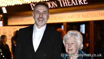 David Walliams, 53, holds hands with beloved mother Kathleen, 81, at The Devil Wears Prada: The Musical launch night - days after claiming he's 'probably non-binary'