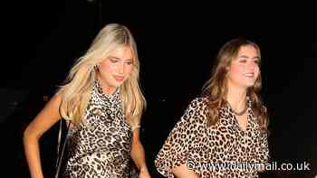 Tess Daly's lookalike daughter Phoebe, 20, stands out in chic leopard print as she arrives at Elstree Studios to watch her mum present Strictly Come Dancing