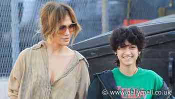 Jennifer Lopez  bonds with teenage child Emme as they shop at Los Angeles flea market