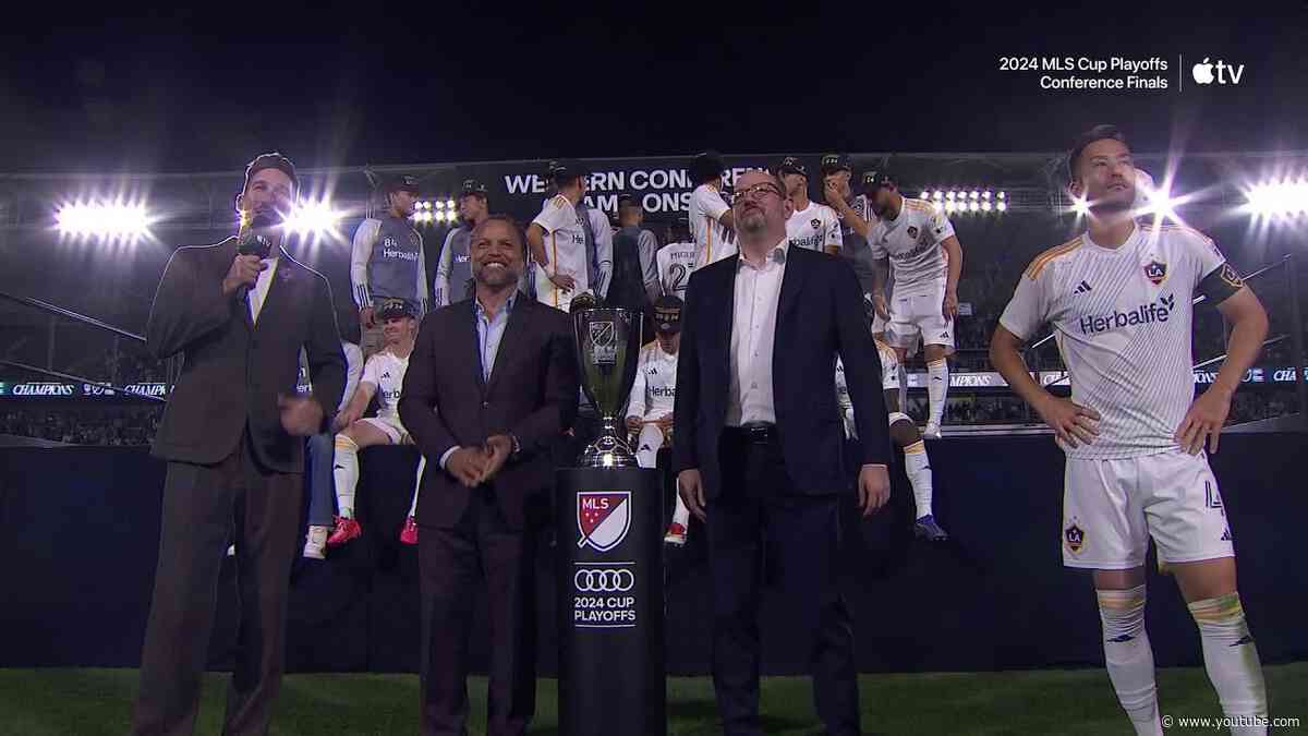 LA Galaxy Lift Western Conference Trophy | Audi 2024 MLS Cup Playoffs