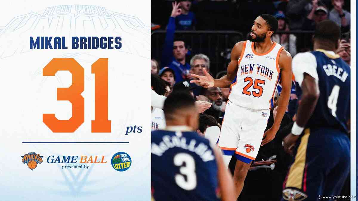 Mikal Bridges DOMINATES with 31 PTS vs the New Orleans Pelicans | December 1st, 2024