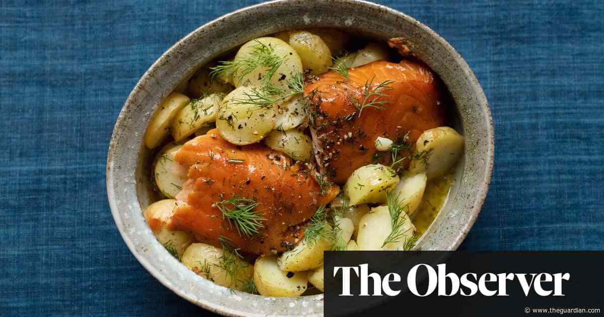 Nigel Slater’s recipe for potatoes with hot smoked salmon