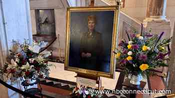 Former Gov.  M. Jodi Rell lying in state before funeral this afternoon