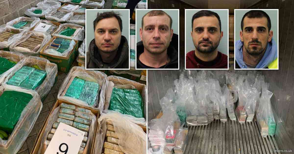 Drug smuggling gang jailed for 116 years after £200,000,000 of cocaine found in banana boxes