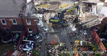 Benwell explosion: Pictures show start of demolition work on flats after catastrophic blast in Violet Close