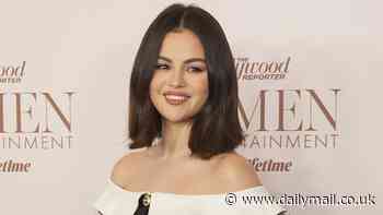 Selena Gomez models a flirty dress at THR gala as she promises to 'open doors' for other Latinas