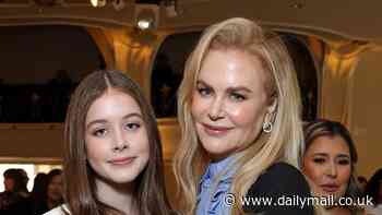 Nicole Kidman puts lookalike daughter Faith Margaret, 13, in the spotlight as pair attend glitzy bash