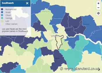 Theodore? Ayla? David? Check most popular baby name in your London borough and beyond