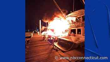 Fire damages several boats at Norwalk marina