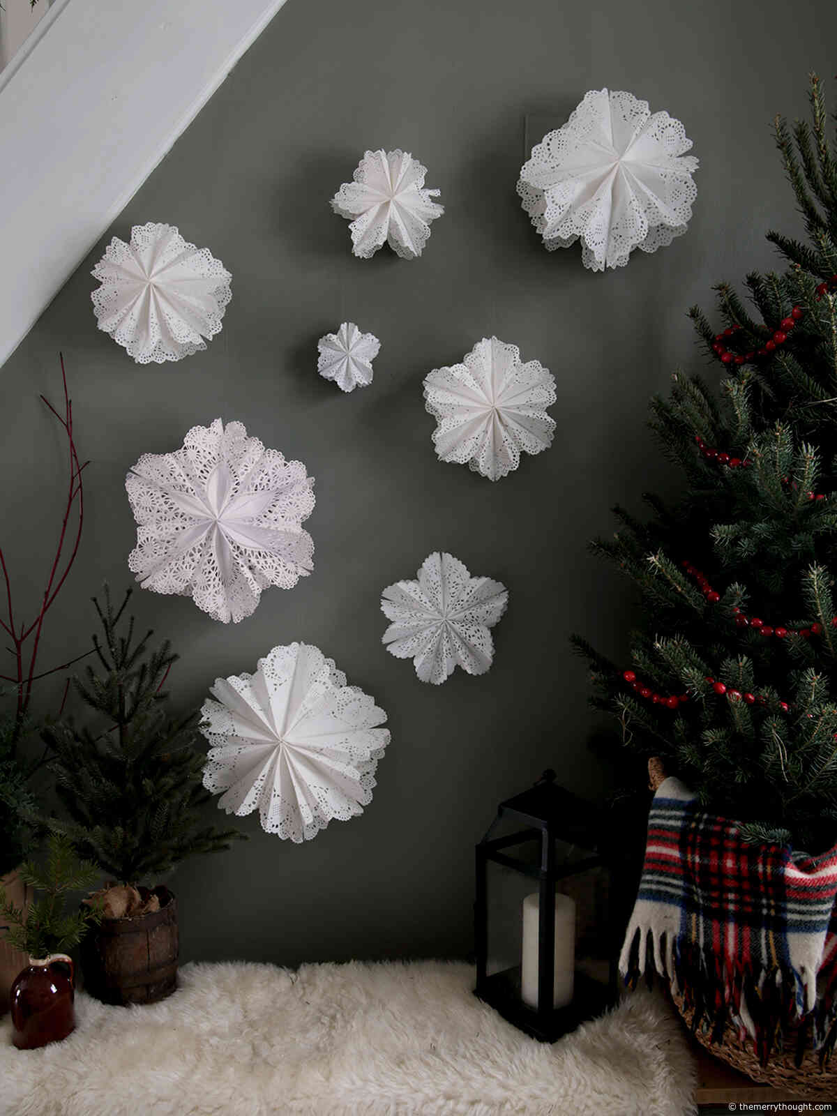 How to Make DIY Paper Doily Snowflakes