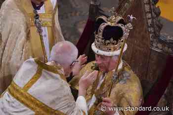 King felt 'slightly anxious' about crown wobbling during his coronation