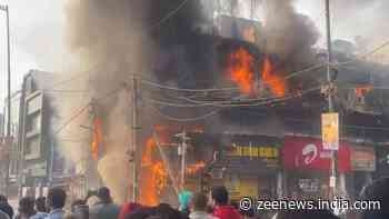 Massive Fire Breaks Out In Delhi`s Rajouri Garden; 10 Fire Engines Rushed - Watch Video