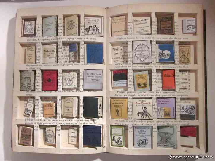 An Illustrator Creates a Kindle for Charles Dickens, Placing 40 Miniature Classics within a Large Portable Book