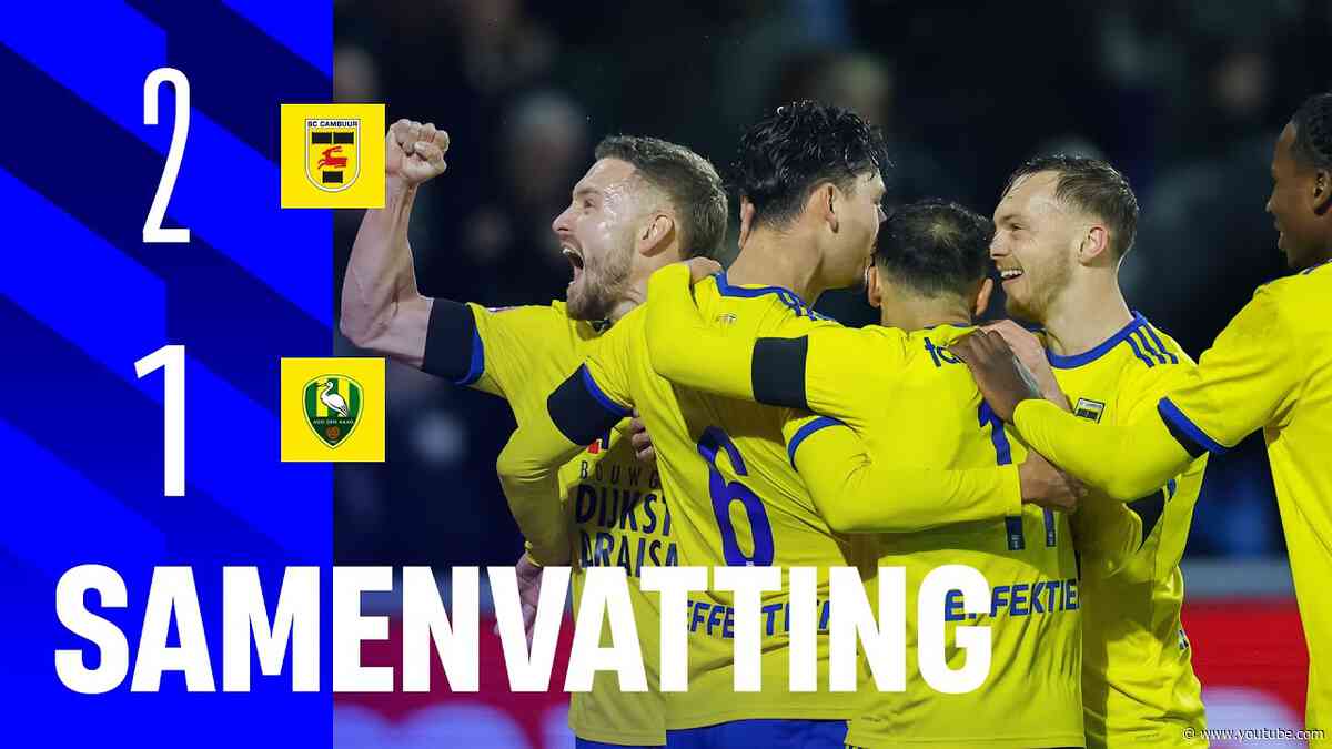 Winst! 📈 | Samenvatting SC Cambuur - ADO Den Haag (2-1) 📺