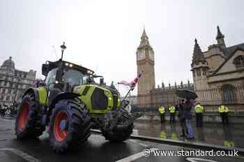 Hundreds of tractors expected to descend on Westminster in farming protest