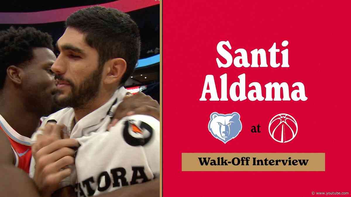 Santi Aldama Walk Off Interview | Grizzlies at Wizards