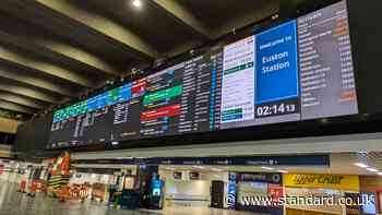 Euston’s large advertising screen to be used for train information