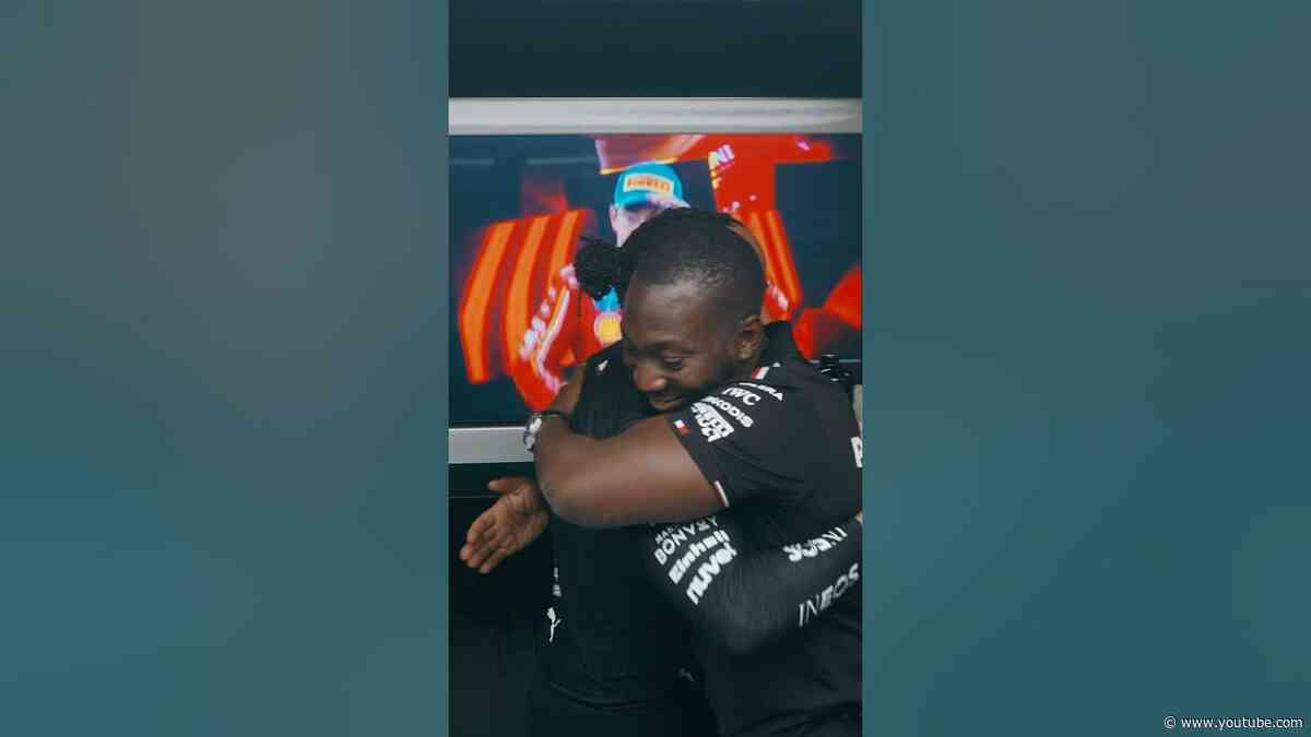 Hugs All Round for Lewis and the Team 🤗 #f1 #mercedesamgf1 #formula1