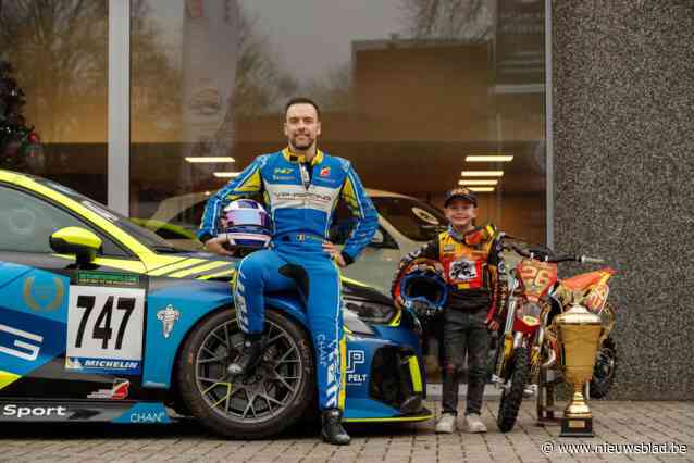 Twee Belgische kampioenen uit zelfde dorp: lijnpiloot Nick Van Pelt wint Belcar Endurance Championship en Stan Vercammen (9) is snelste motorcrosser van het land