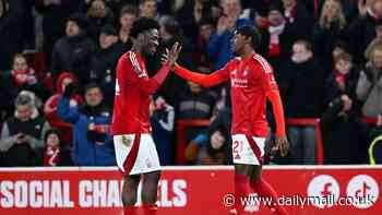 Nottingham Forest 2-1 Aston Villa: Anthony Elanga seals dramatic late turnaround as hosts go FOURTH above Manchester City - after Nikola Milenkovic had cancelled out Jhon Duran's opener