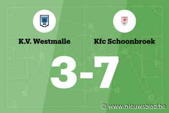 Schoonbroek wint spektakelwedstrijd van Westmalle