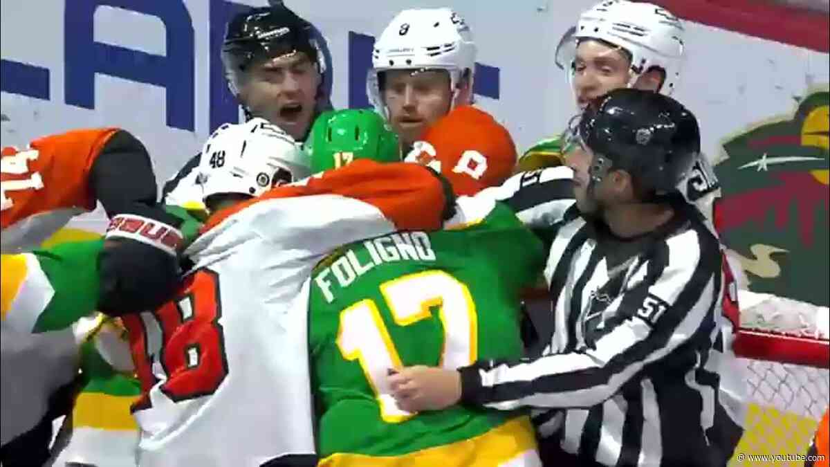 Travis Sanheim vs Marcus Foligno. 14 december 2024