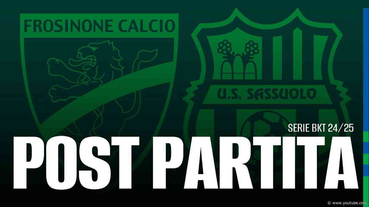 Mister Grosso e Luca Moro dopo Frosinone-Sassuolo