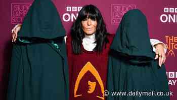 Claudia Winkleman rocks The Traitors merch as she attends the launch of series three ahead of it's anticipated New Year's Day release