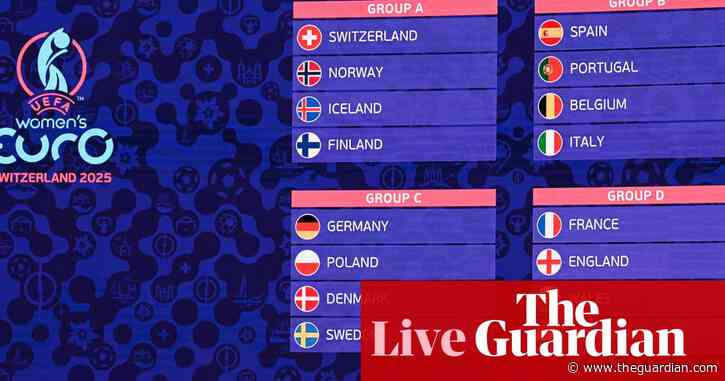 Women’s Euro 2025 draw: England draw France, Netherlands and Wales – as it happened