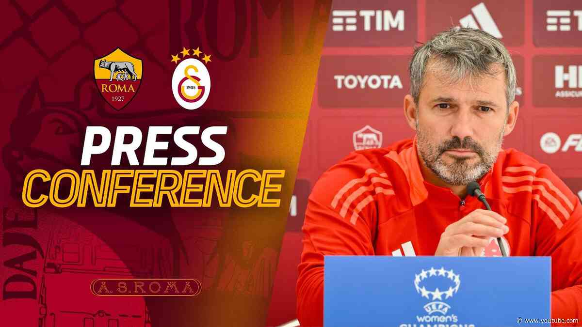 🟨 LIVE 🟥 LA CONFERENZA STAMPA DI SPUGNA E GIACINTI IN VISTA DI ROMA-GALATASARAY DI #UWCL